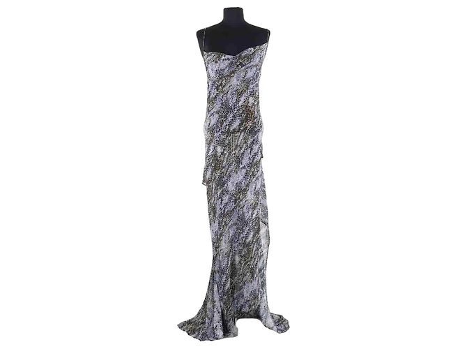 Autre Marque Vestido de seda azul Christopher Esber
