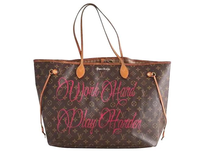 Louis Vuitton Cabas The Graphic Neverfull GM castanho Marrom