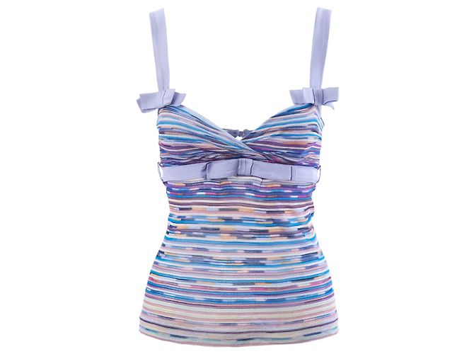 Missoni Strick-Camisole-Top mit Schleifendetails Lila