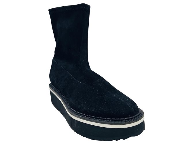 Botas de cano curto Berta em camurça preta Robert Clergerie Preto