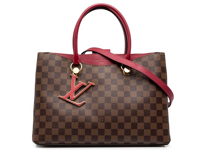 Borsa Louis Vuitton Damier Ebene Riverside Marrone
