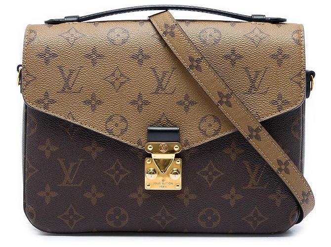 Borsa Louis Vuitton Monogram Reverse Pochette Metis Marrone
