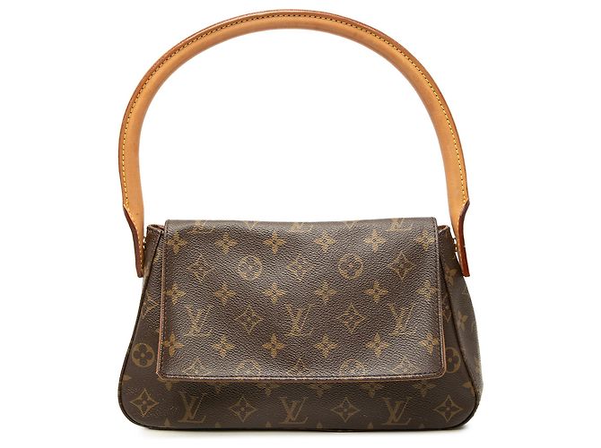 Borsa a tracolla Mini Looping Monogram Louis Vuitton Marrone
