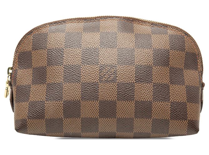Pochette à cosmétiques et pochette Louis Vuitton Damier Ebene marron
