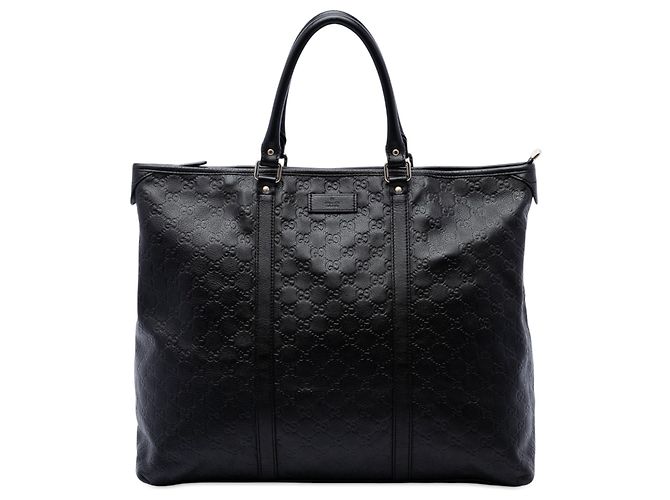 Borsa da viaggio Weekender Gucci Guccissima nera Nero