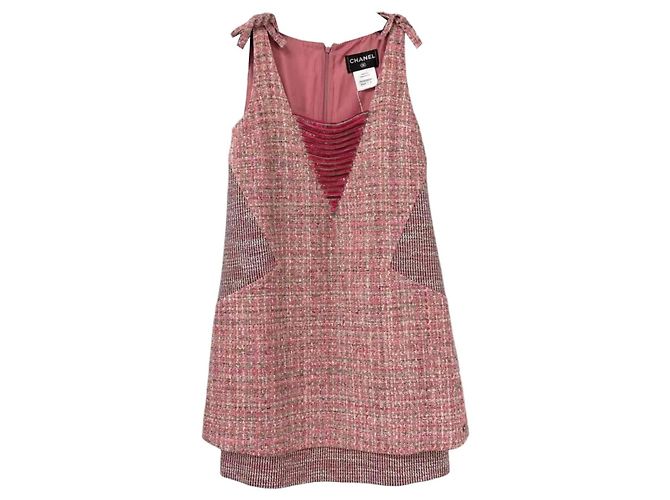 Chanel Baumwollkleid Mehrfarbig Größe 36 Mehrfarben
