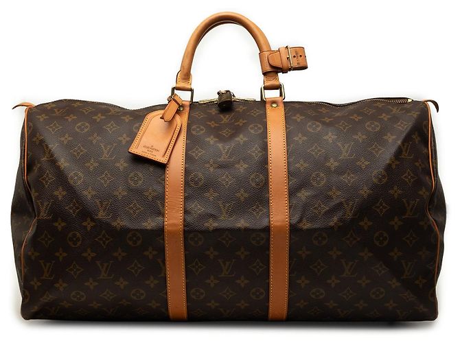 Mala de Viagem Louis Vuitton Monogram Keepall 55 Castanha Marrom