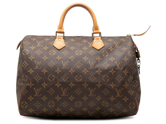 Borsa Boston Louis Vuitton Monogram Speedy 35 Marrone