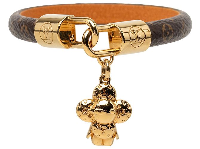 Pulsera Vivienne Charm Monogram y chapada en oro marrón Louis Vuitton Castaño