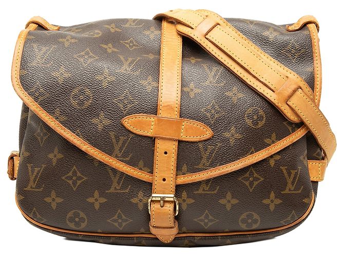 Borsa a tracolla Louis Vuitton Monogram Saumur 30 Marrone