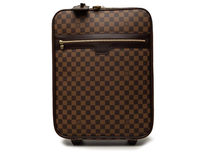 Borsa da viaggio Louis Vuitton Damier Ebene Pegase 45 Marrone