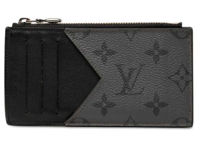 Tarjetero y monedero Louis Vuitton Monogram Eclipse Reverse Taigarama Negro
