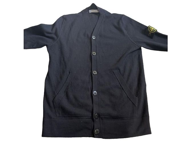 Stone Island Wollcardigan Marineblau