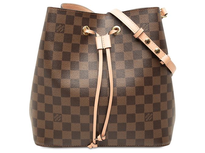 Borsa a secchiello Louis Vuitton Damier Ebene NeoNoe MM Marrone