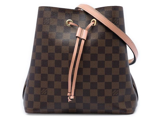 Borsa a secchiello Louis Vuitton Damier Ebene NeoNoe MM Marrone