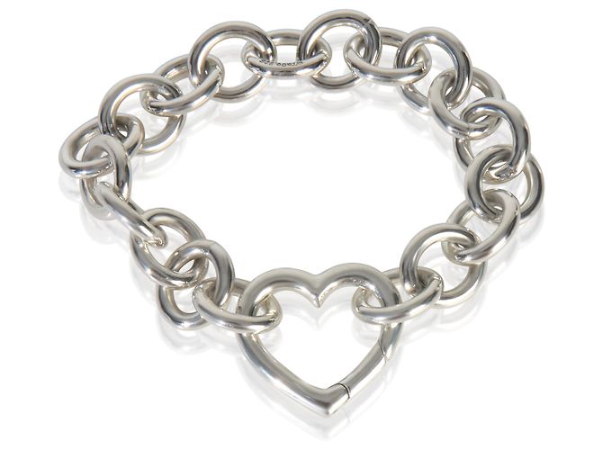 Pulsera Tiffany & Co. de plata de ley con cierre de corazón