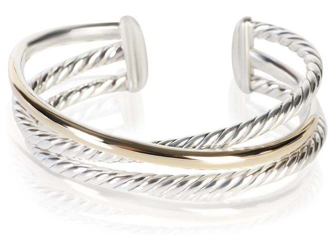 Bracciale Bold Crossover David Yurman in oro giallo e argento sterling