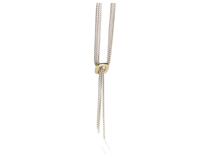 Collana Lariat Waterfall David Yurman in oro giallo e argento sterling