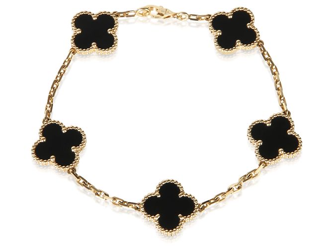 Bracciale Vintage Alhambra Van Cleef & Arpels in oro giallo e onice