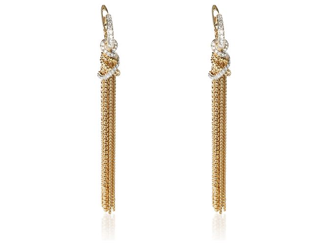 Orecchini Helena Tassel David Yurman in oro giallo e diamanti