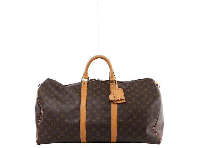 Sac de voyage Louis Vuitton Keepall 55 Monogram Canvas en marron M41424
