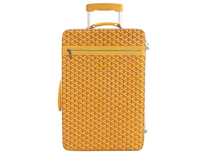Goyard Trolle PM PVC & Leather Travel Bag in Yellow