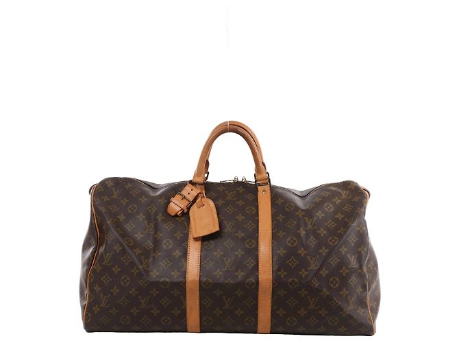 Borsa da viaggio Louis Vuitton Keepall 55 Monogram Canvas in marrone M41424