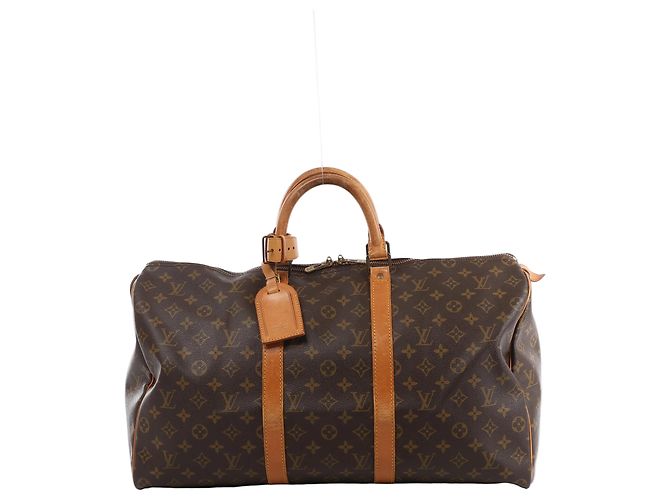 Borsa da viaggio Louis Vuitton Keepall 50 Monogram Canvas in marrone M41426