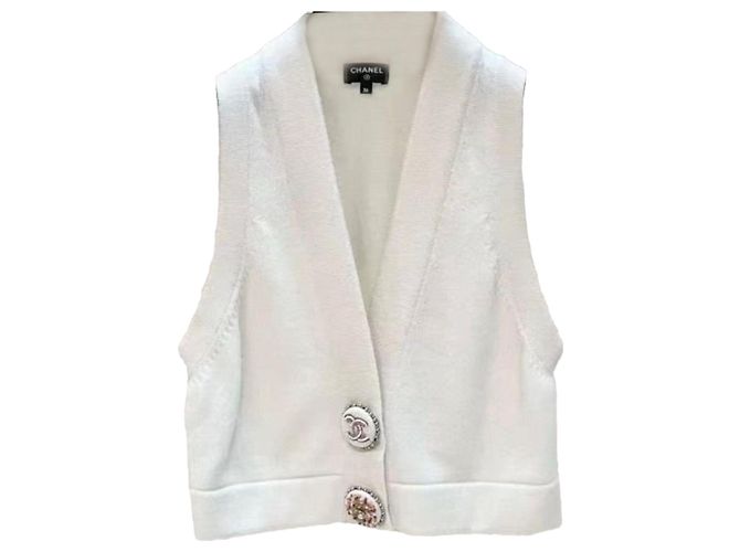 Chanel Strickware aus weißem Kaschmir