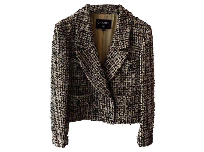 Chanel Tweed Jacket Multi Color Size 36 Multiple colors