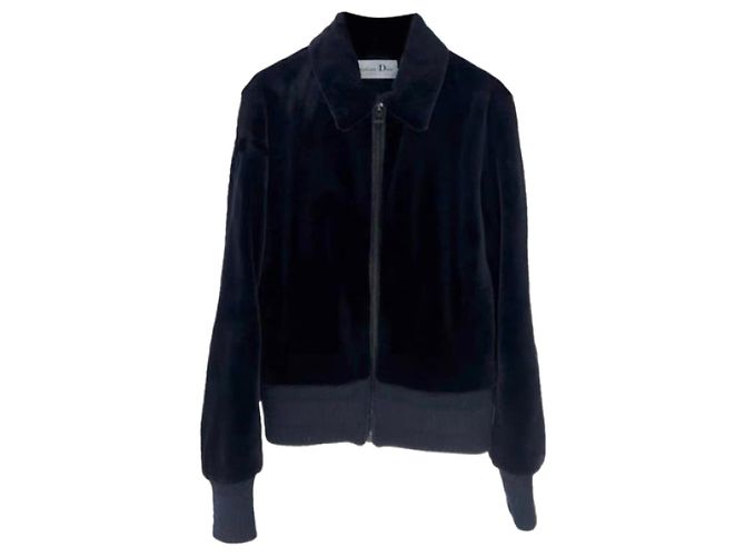 Autre Marque Dior Mantel aus Nerz Schwarz