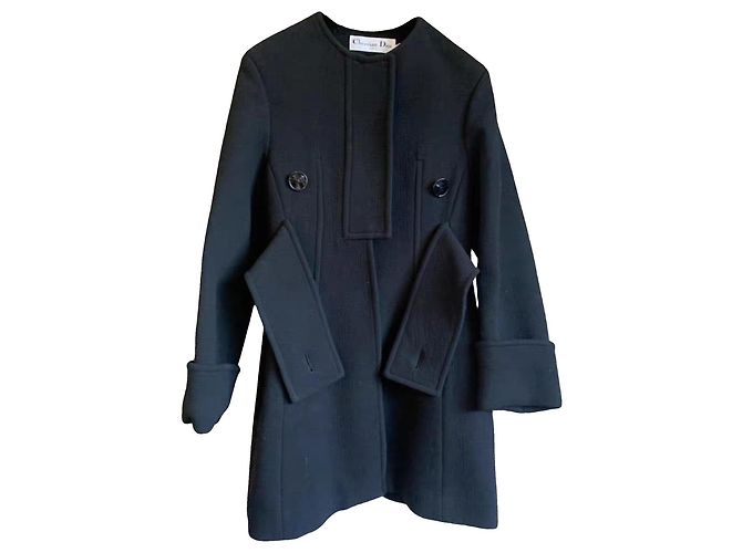 Autre Marque Dior Black Wool Coat