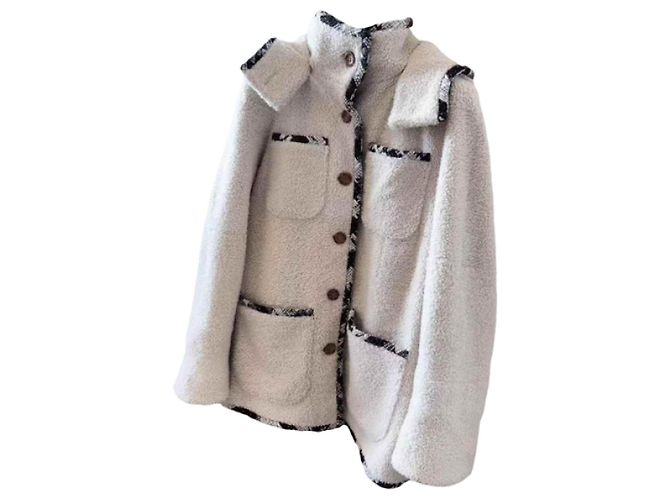 Cappotto Chanel in montone Donna Taglia 34 Multicolore