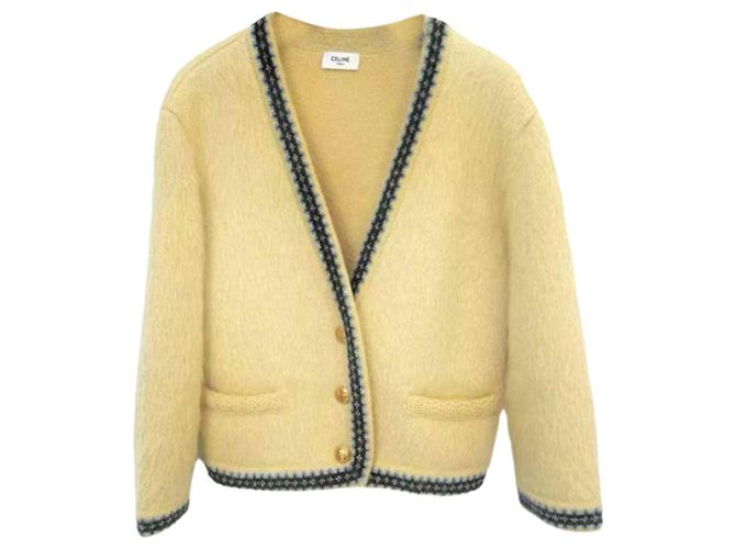 Giacca in lana gialla Céline Giallo