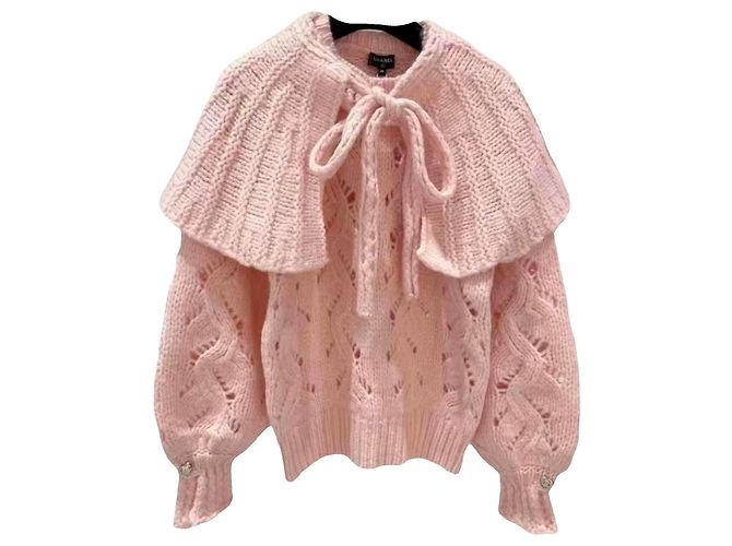 Chanel Malha de lã rosa