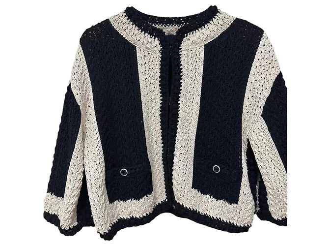 Chanel Strickpullover aus Seide mehrfarbig Größe 38 Mehrfarben