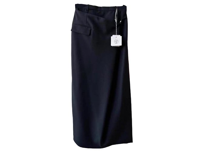 Hermès Black Wool Skirt Size 36