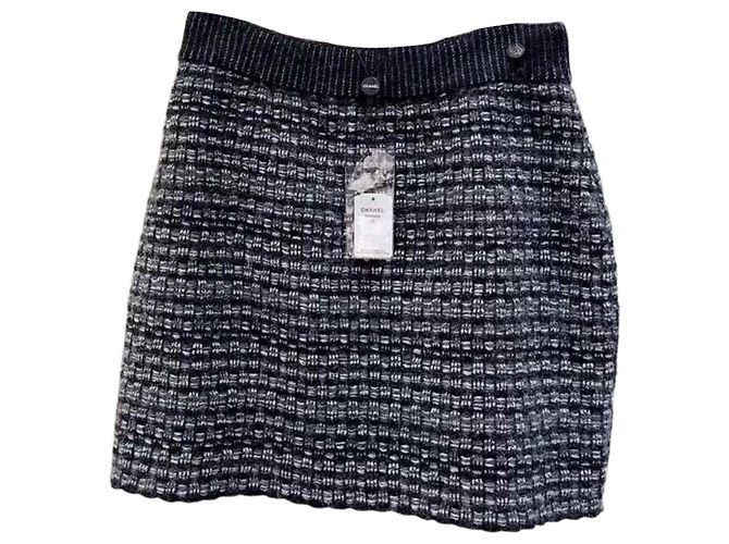 Chanel Wool Skirt Multi Color Size 40 Multiple colors