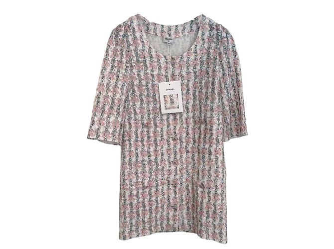 Chanel Baumwollkleid Mehrfarbig Größe 36 Mehrfarben