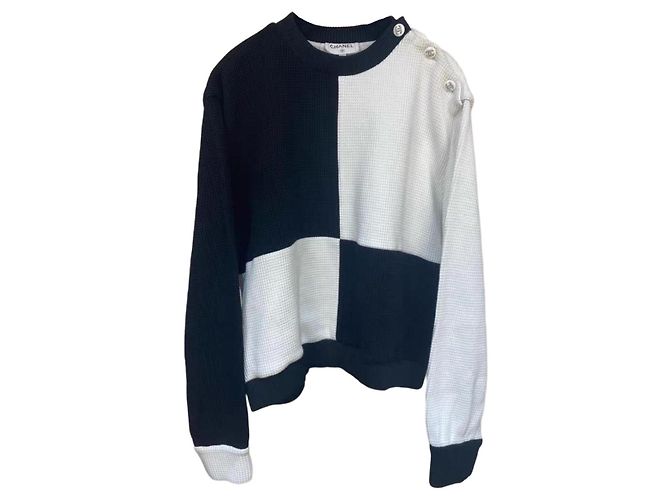 Chanel Strickware aus Baumwolle Damen Größe 38 Mehrfarben