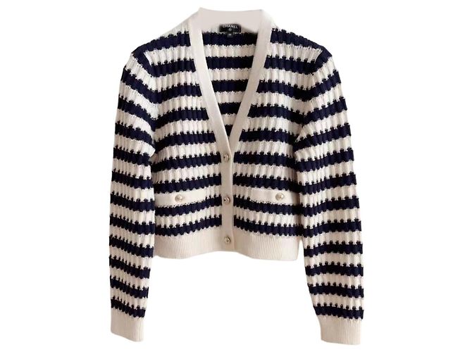 Chanel Cashmere Strickwaren Damen Größe 38 Mehrfarben