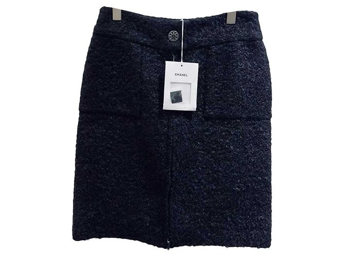 Chanel Rock aus Wolle Schwarz Größe 36