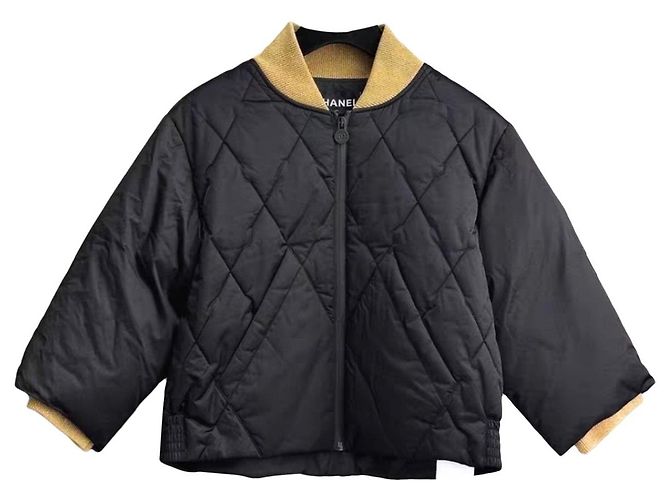 Chanel Lederjacken Schwarz
