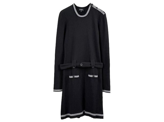 Chanel Kleid aus schwarzer Seide
