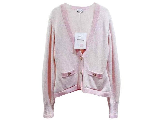 Chanel Strickpullover aus Kaschmir in Rosa Pink