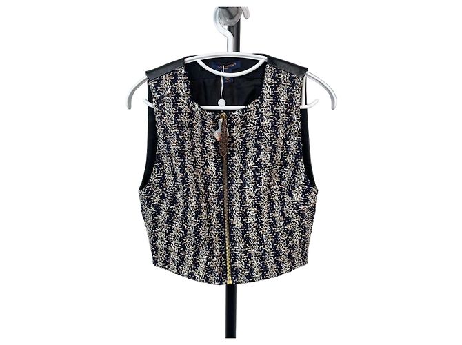 Louis Vuitton Tweed Top Multi Color Size 34 Multiple colors