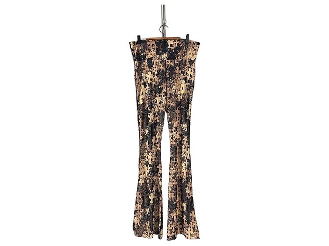 Pantalon Chrome Hearts en coton imprimé croix coupe évasée Multicolore