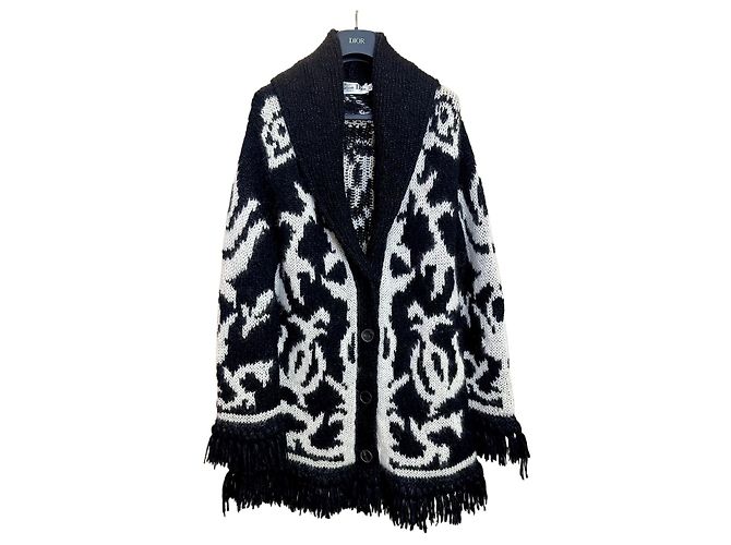 Autre Marque Dior Strickjacke aus Wolle mit langen Ärmeln Mehrfarben
