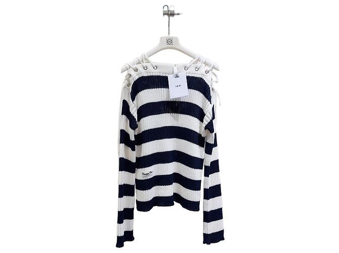 Autre Marque Dior Maille en Coton Taille 34 Multicolore