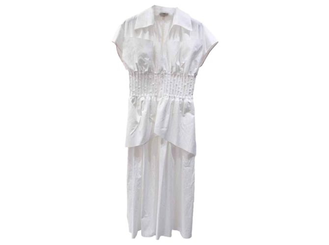 Vestido Fendi Branco de Algodão